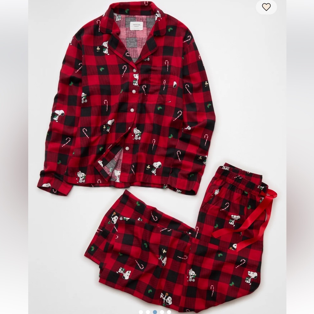 American Eagle Outfitters Snoopy Flannel PJ Set - Picture 3 of 5